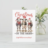 Invitation Noël dans la grange à vache (Debout devant)