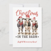 Invitation Noël dans la grange à vache (Devant)