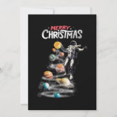 Invitation Noël dans le système solaire spatial Astronaute (Devant)