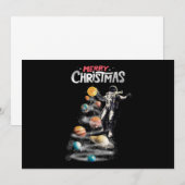 Invitation Noël dans l'invitation d'astronaute du système sol (Devant / Derrière)