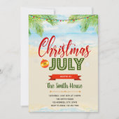 Invitation Noël dans l'invitation de juillet (Devant)