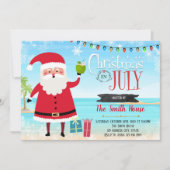 Invitation Noël dans l'invitation de la fête de juillet (Devant)