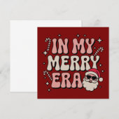 Invitation Noël dans mon époque joyeuse et mignonne de Noël (Devant / Derrière)