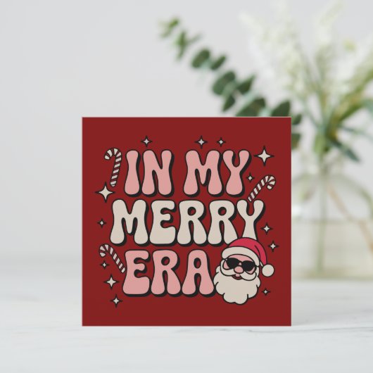 Invitation Noël dans mon époque joyeuse et mignonne de Noël (Debout devant)