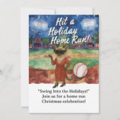Invitation Noël de baseball à thème pour les Amoureux de les (Devant)