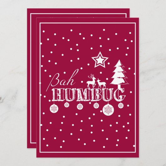 Invitation Noël de charlatan de Bah (Devant / Derrière)