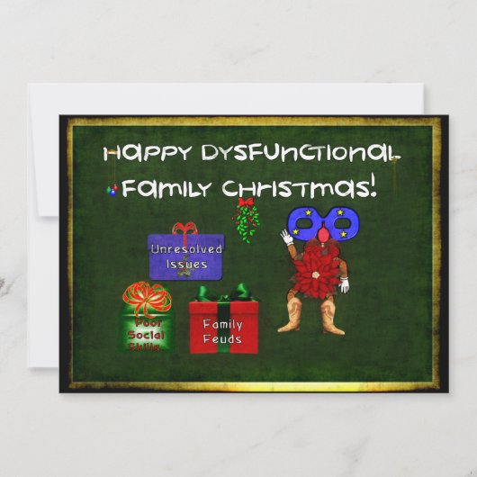 Invitation Noël de famille dysfonctionnel (Devant)