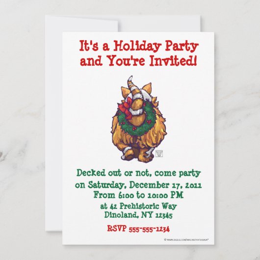 Invitation Noël de Ginger Cat (Dos)