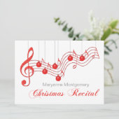 Invitation Noël de la dentelle rouge (Debout devant)