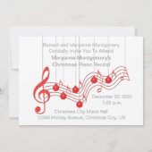 Invitation Noël de la dentelle rouge (Dos)