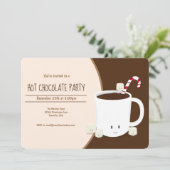 Invitation Noël de la fête du chocolat chaud (Debout devant)