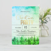 Invitation Noël de la forêt de pins des neiges (Debout devant)