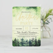 Invitation Noël de la forêt de pins des neiges (Debout devant)