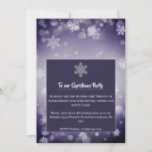 Invitation Noël de la forêt d'hiver | Parti pourpre (Dos)