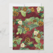 Invitation Noël de la Nature Fêtes de fin d'hiver Magnolia et (Devant)