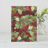 Invitation Noël de la nature Fêtes d'hiver Magnolia et pin (Debout devant)