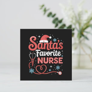 Invitation Noël de l'infirmière préférée de Santa 