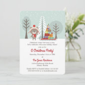 Invitation Noël de l'ours des bois (Debout devant)