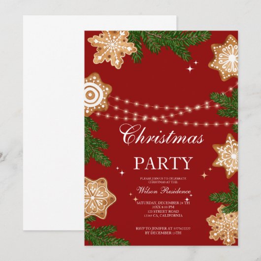 invitation noël de luxe (Devant / Derrière)