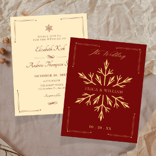 Invitation Noël de mariage 