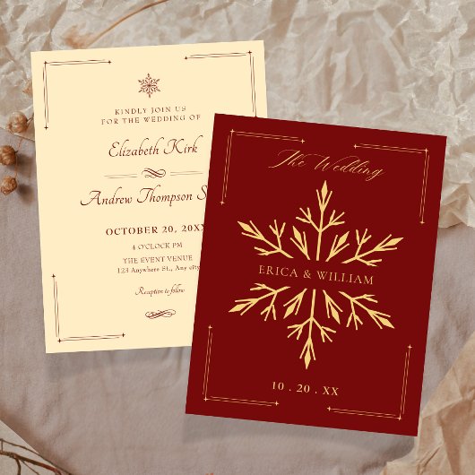 Invitation Noël de mariage