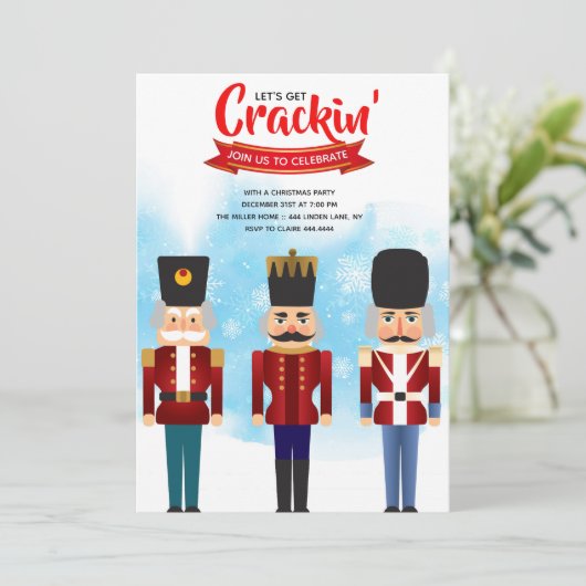 Invitation Noël de Nutcracker (Debout devant)