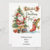Invitation Noël de pêche pour les amateurs de pêche (Devant / Derrière)