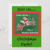 Invitation Noël de père Noël Candy Train (Devant)