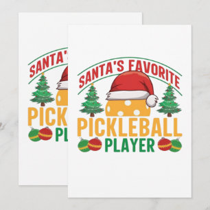 Invitation Noël de pickleball