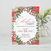 Invitation Noël de Poinsettia (Debout devant)