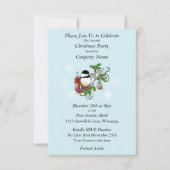 Invitation Noël de poulet d'hiver (Devant)