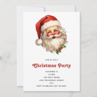 Noël de style rétro Holly Jolly Santa Claus