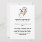 Invitation Noël de tennis avec le Père Noël (Dos)