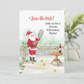 Invitation Noël de tennis avec le Père Noël au tribunal (Debout devant)