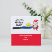 Invitation Noël de tennis avec le Père Noël La plupart du tem (Debout devant)