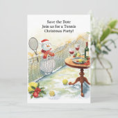 Invitation Noël de tennis avec Snowman (Debout devant)