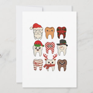 Invitation Noël dentaire drôle dentiste vacances