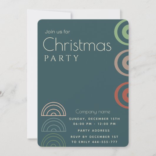 Invitation Noël d'entreprise moderne minimaliste simple (Devant)