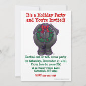 Invitation Noël des éléphants (Dos)