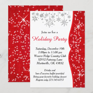Invitation Noël des Flèches rouges et blanches