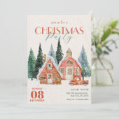 Invitation Noël des merveilles hivernales vintages (Debout devant)