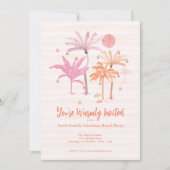 Invitation Noël des palmiers tropicaux (Devant)