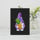 Invitation Noël d'été Hawaiian ananas Gnome Noël en (Debout devant)