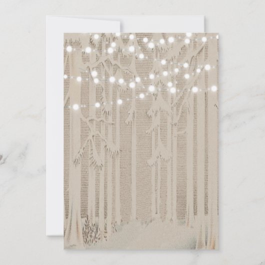 Invitation Noël d'hiver Baby shower de cerfs de bois (Dos)