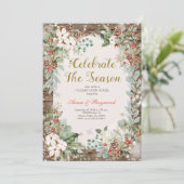 Invitation Noël d'hiver Célébrez la saison portes ouvertes (Debout devant)