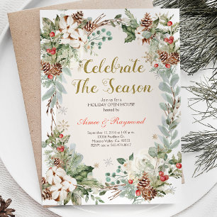 Invitation Noël d'hiver Célébrez la saison portes ouvertes