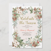 Invitation Noël d'hiver Célébrez la saison portes ouvertes (Devant)