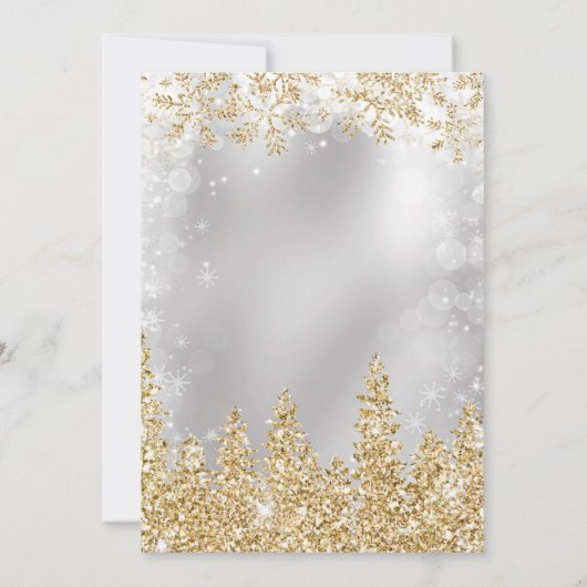 Invitation Noel d'hiver en argent (Dos)