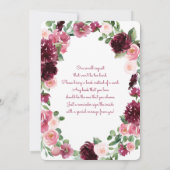 Invitation Noël d'hiver fille baby shower cerf mignonne (Dos)