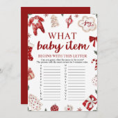 Invitation Noël d'hiver Quel bébé Baby shower objet Jeu